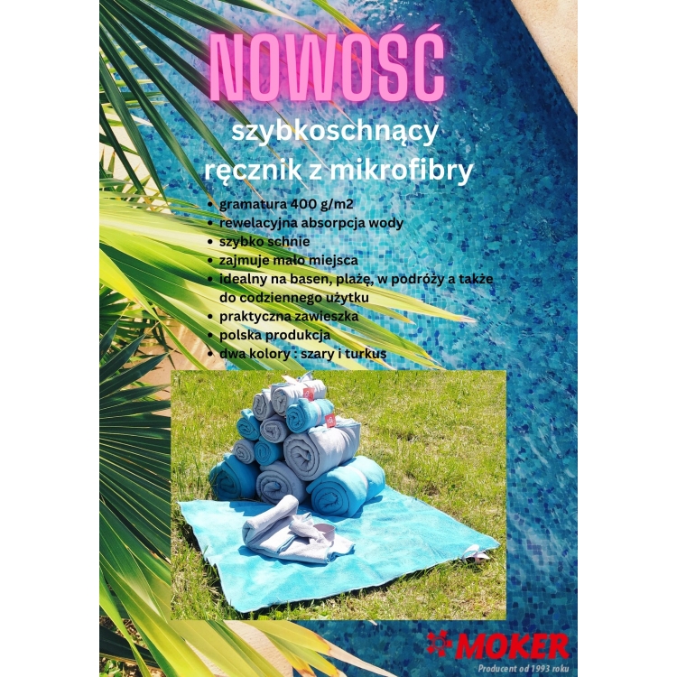 Ręcznik Szybkoschnący/ megachłonny duży 90x150 Turkus
